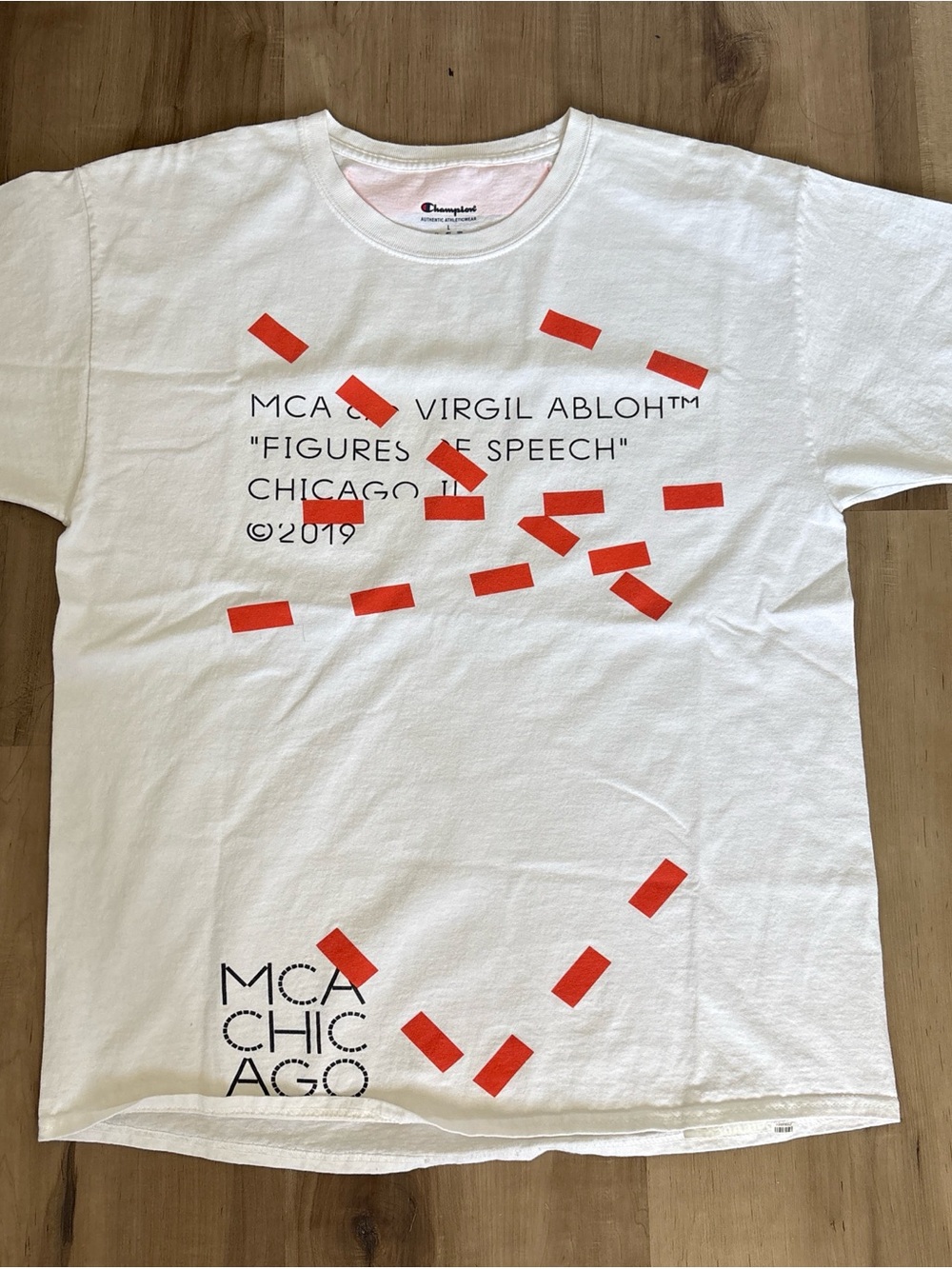 Champion x Virgil Abloh MCA Figures of Speech Lines Tee